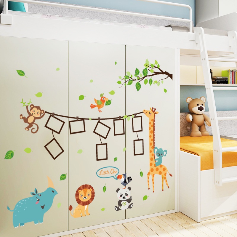 Decal dán tường hươu khung ảnh trang trí phòng cho bé