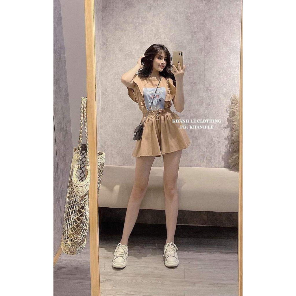 HÀNG CAO CẤP Sét bộ bèo cánh tiên quần váy siêu hot