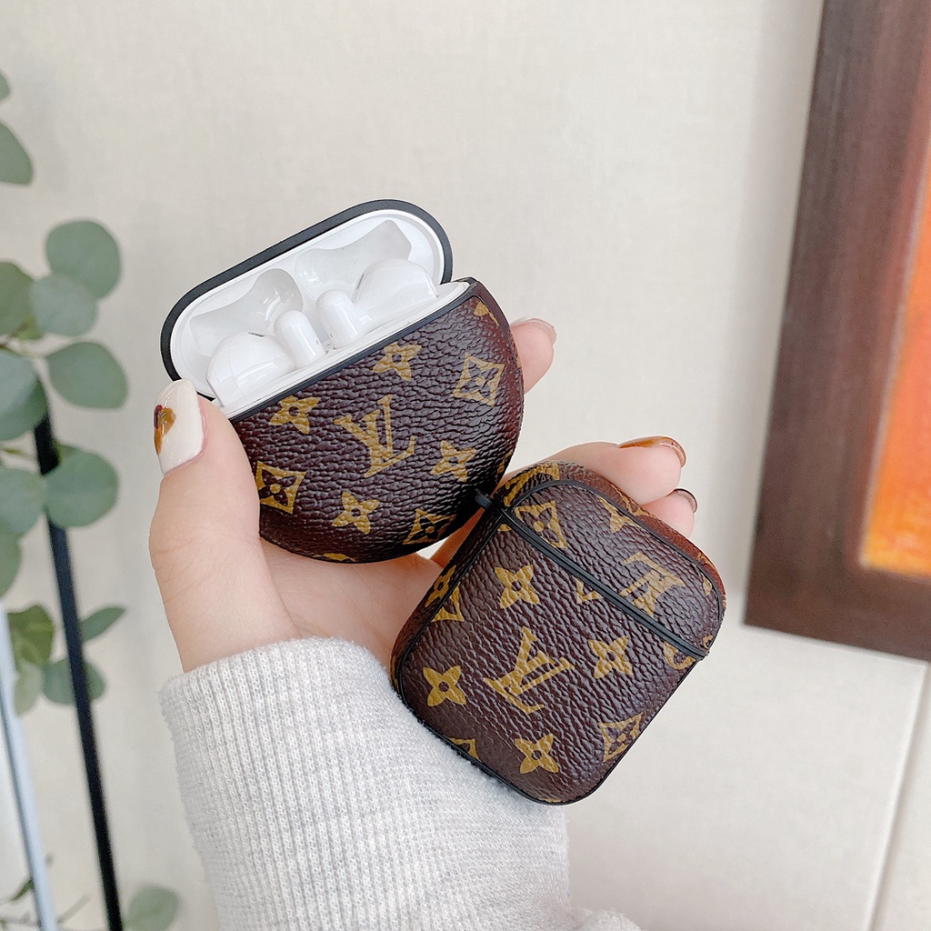 Vỏ Bảo Vệ Hộp Sạc Tai nghe không dây Apple AirPods1/2/3 Pro In logo LV Thời Trang