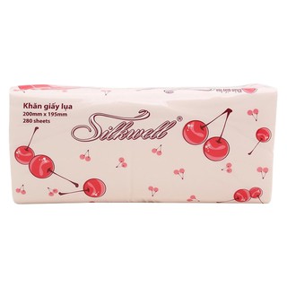 KHĂN GIẤY RÚT SILKWELL ĐỎ 280 TỜ