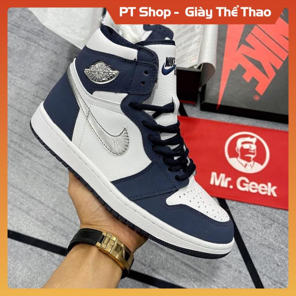 [FreeShip+ Hàng Xịn]  Giày Sneaker Cổ Cao | JD1 | Giày Thể Thao - Jordan 1 High COJP Midnight Navy