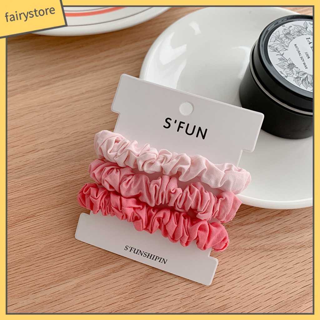 Set 3 Dây Cột Tóc Phối Màu Gradient Cá Tính Cho Nữ