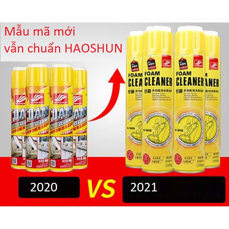 Bình xịt bọt đa năng Foam Cleaner LOẠI TO 650ML vệ sinh nội thất ô tô, nhà cửa ghế da nỉ