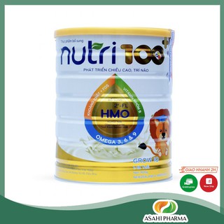 Sữa bột dinh dưỡng giúp trẻ phát triển trí não và chiều cao NUTRI 100+Grow IQ 900g dành cho trẻ thấp còi cần tăng trưởng