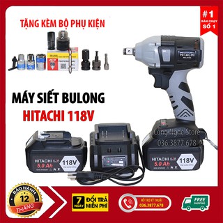 [Bảo Hành 12 Tháng] Máy Siết Bulong HITACHI 118V Không Chổi Than - Mã HAION giảm 20k