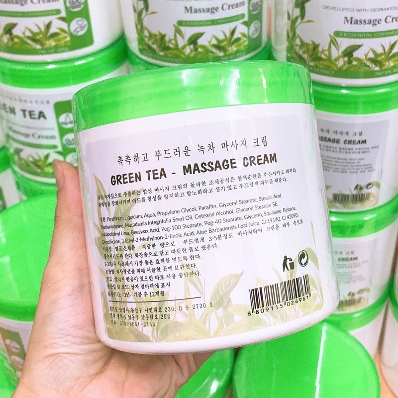 KEM MASSAGE MẶT TRÀ XANH GREEN TEA HÀN QUỐC