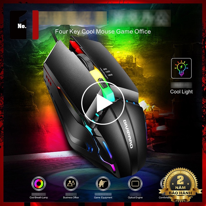 Chuột Gaming Máy Tính Divipard OP-40 Led Rgb Chuột Vi Tính Laptop Pc Chơi Game Có Dây Giá Rẻ