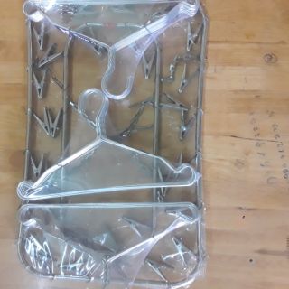 COMBO Móc phơi đồ em bé Sơ sinh và Mẹ bầu (01 móc inox kẹp 2 tầng 28 kẹp và 30 móc nhôm bé)