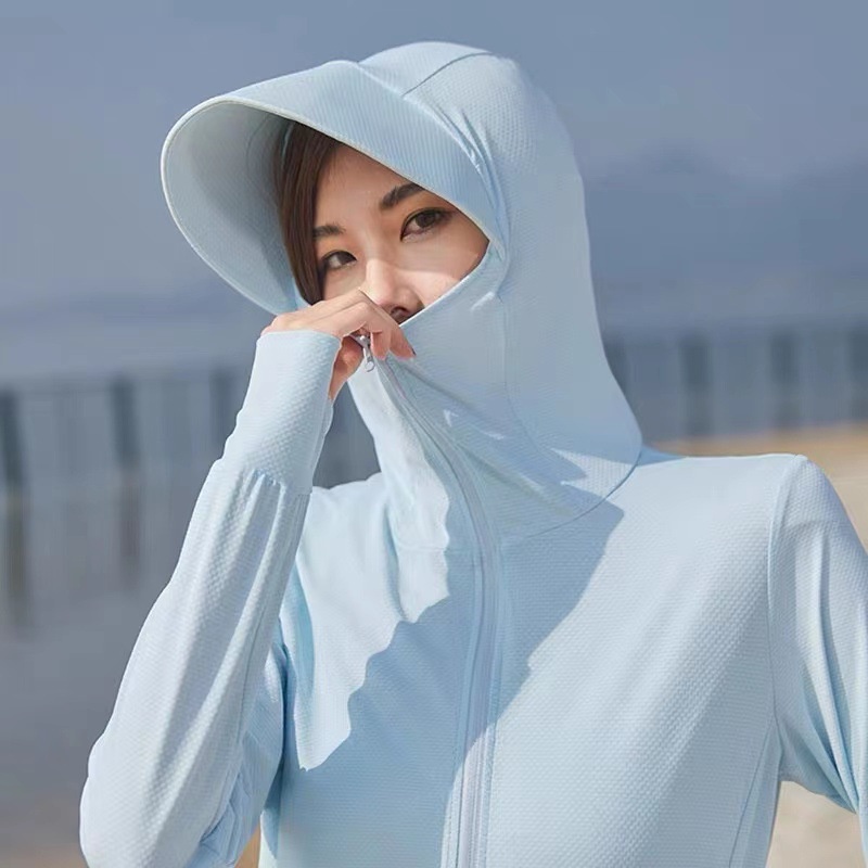Áo Thun Tay Dài Chống Nắng Chống Tia Uv Siêu Nhẹ Bằng Lụa Lạnh Phong Cách Mới Thời Trang Mùa Hè Cho Nữ 2022