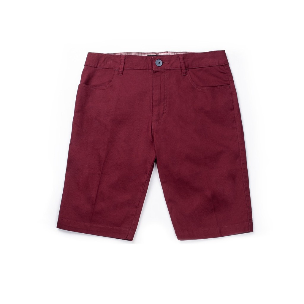 Quần short kaki nam owen màu đỏ đô slim fit SK90798