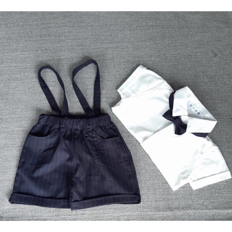 Bộ công tử kèm nơ cho bé trai 6-13kg