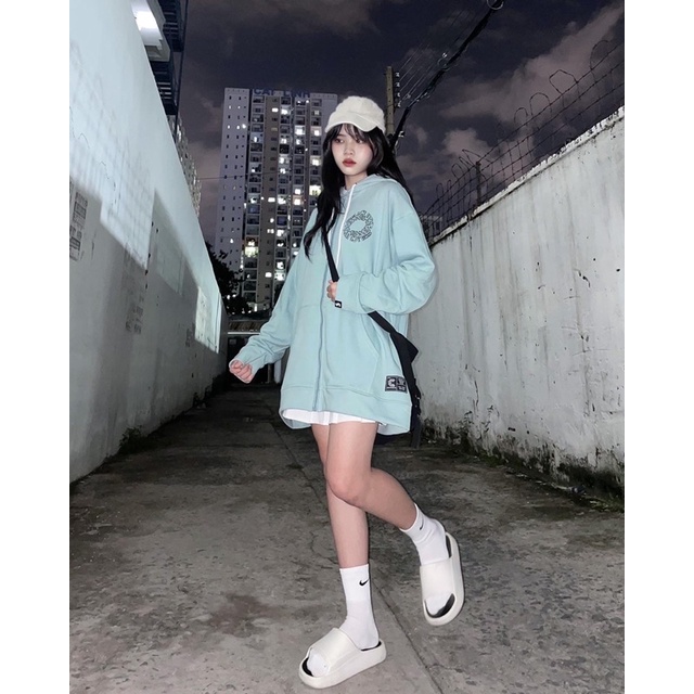 Áo Khoác HOODIE ZIP CIRCLE CHILICLUB (Xanh mint)