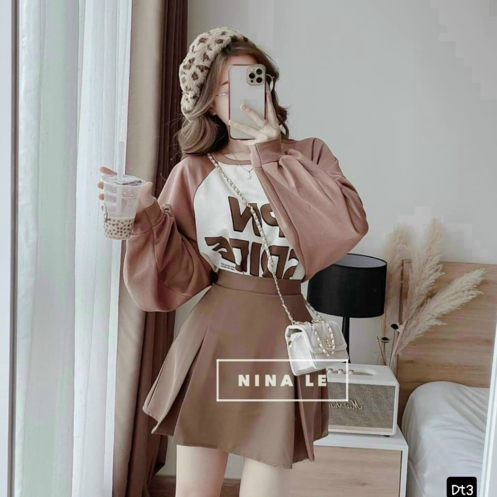 (Free ship) Sét Váy Áo Cotton Phối Váy FORD Siêu Dễ THương UP VLTN Shop