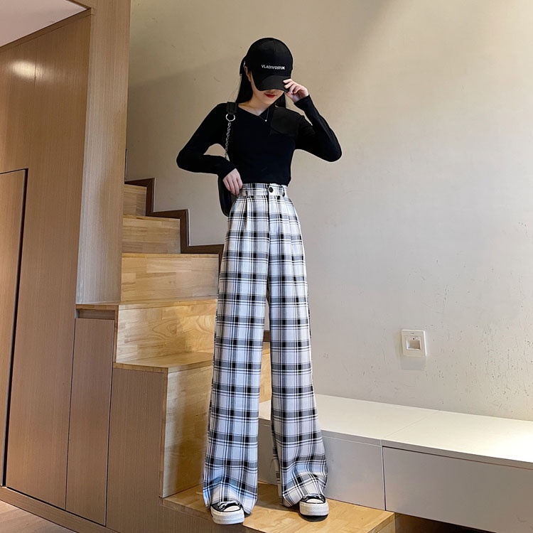 Quần Dài Ống Rộng Phong Cách Hàn Quốc Dành Cho Nữ