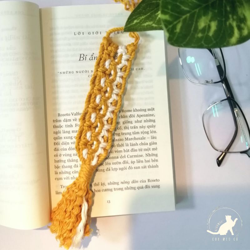 Bookmark macrame - thẻ đánh dấu, thẻ đánh dấu trang sách, Handmade