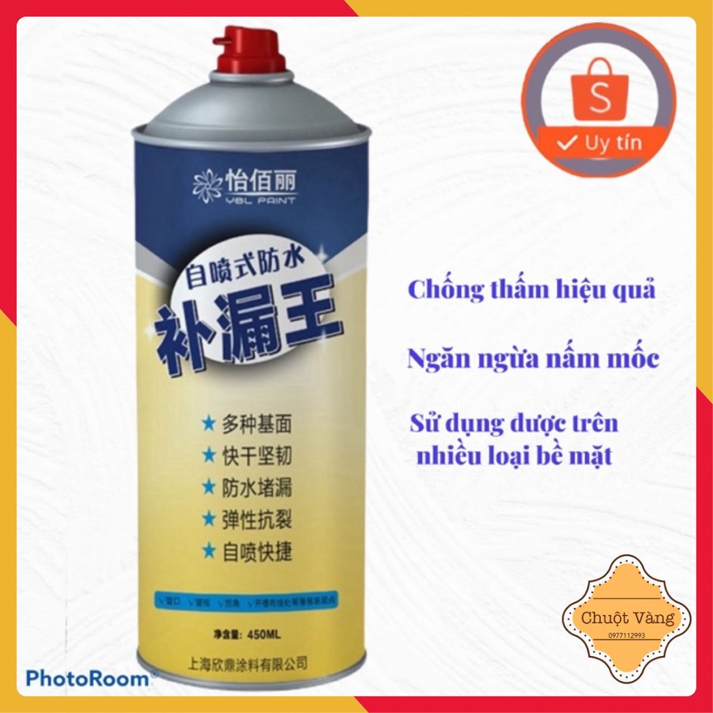 Chai dung dịch xịt chống thấm, chốt dột hiệu quả