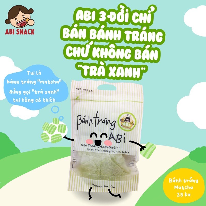 BÁNH TRÁNG MATCHA ABI-CHÍNH HÃNG [TẶNG QUÀ]