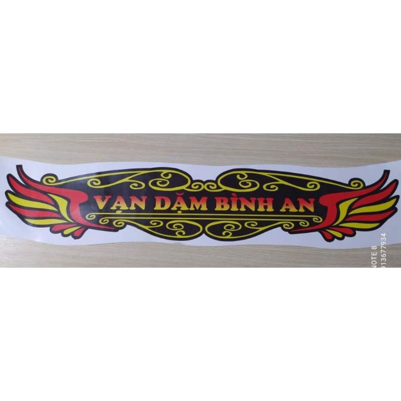 TEM VẠN DẶM BÌNH AN MẪU MỚI DÁN TRANG TRÍ XE Ô TÔ, XE TẢI, XE BEN...