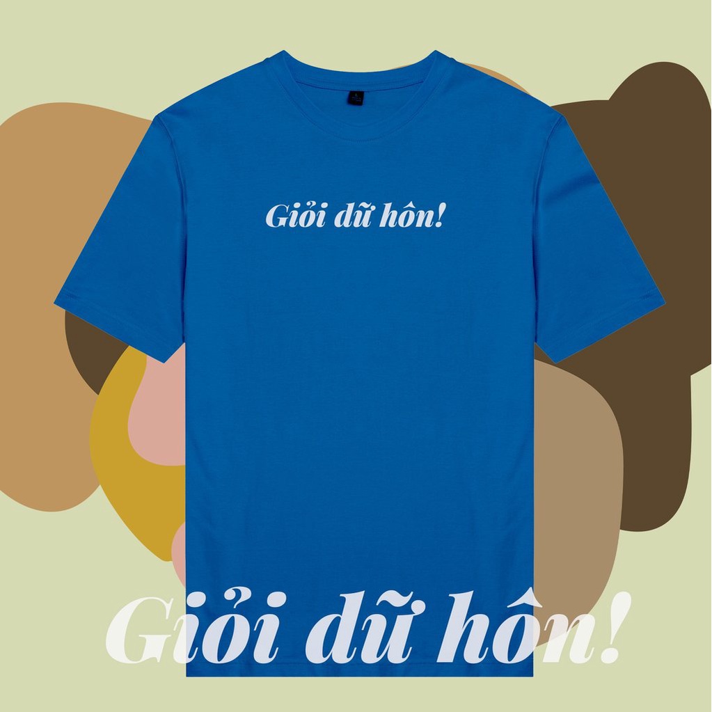 Áo thun tay ngắn unisex Chodole cho cả nam và nữ, chất liệu vải cotton in chữ ngôn ngữ Saigon Giỏi dữ hôn (nhiều màu)