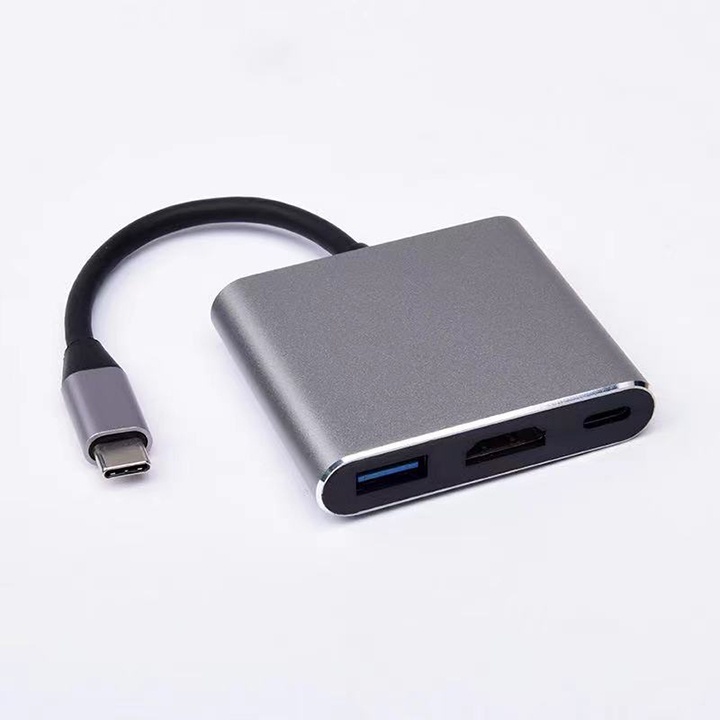 Hub Chuyển Đổi Type C Sang 3 Cổng USB 3.0, HDMI, Type C