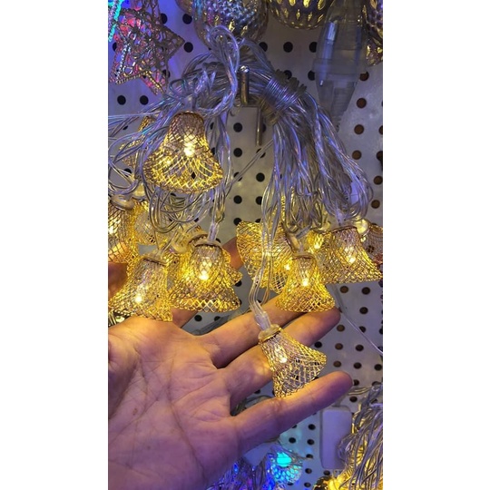 Đèn trang trí Noel : Dây led chuông vàng 4m 20 bóng