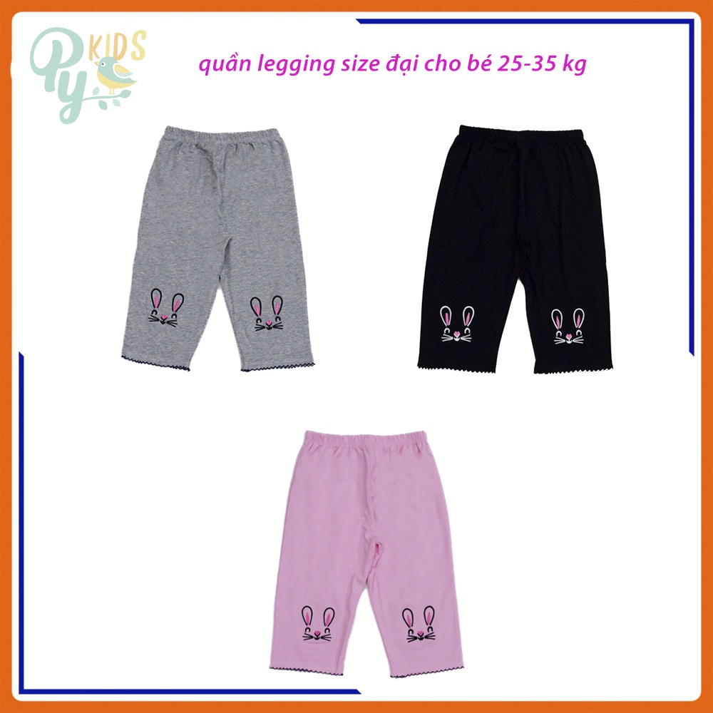 Quần legging lửng/ Quần ôm lở cotton chính phẩm hàng đẹp, thêu lai cho bé gái size 5-35kg