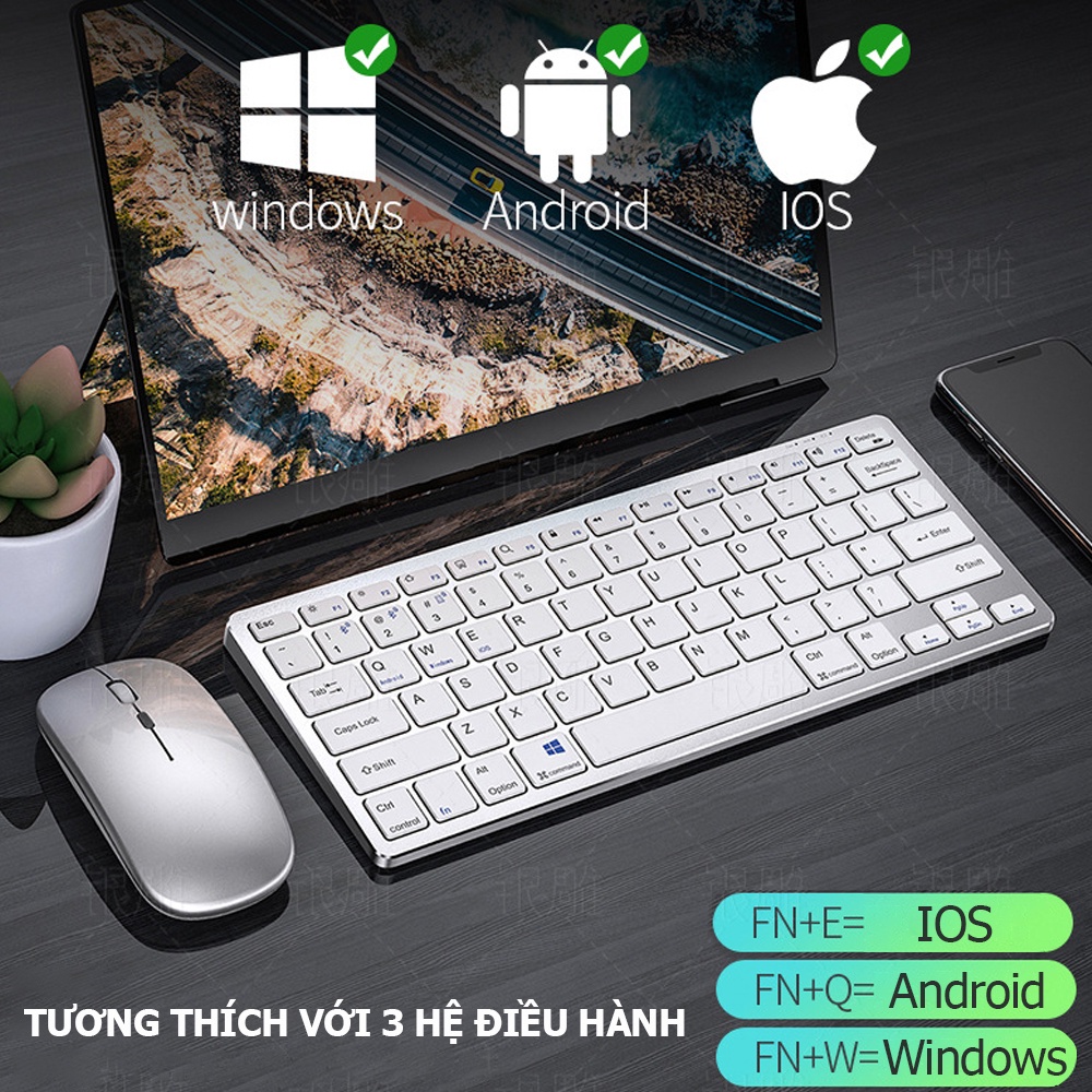 Bàn Phím Không Dây Bluetooth Mini 87 Phím YINDIAO KB-01 Kết Nối Cho Điện Thoại, Laptop, Ipad