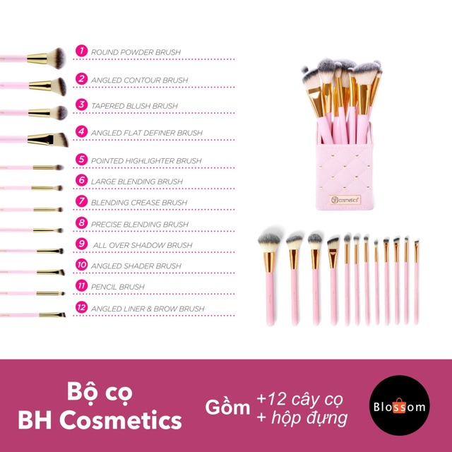 [Bill Usa] Cọ Trang điểm BH COSMETICS ItsMyRaye / Mini Pink