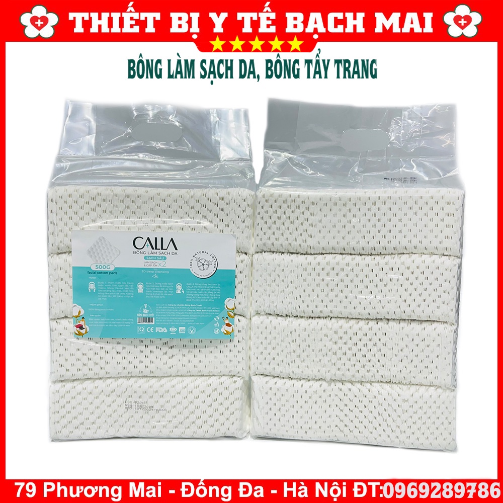 Bông Làm Sạch Da, Tẩy Trang CALLA Sạch Sâu, Bông Bạch Tuyết 500Gr