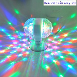GIÁ SỈ Đèn LED xoay vũ trường 7 màu tặng đui E27 2 đầu , đèn sân khấu, đèn cầu quay