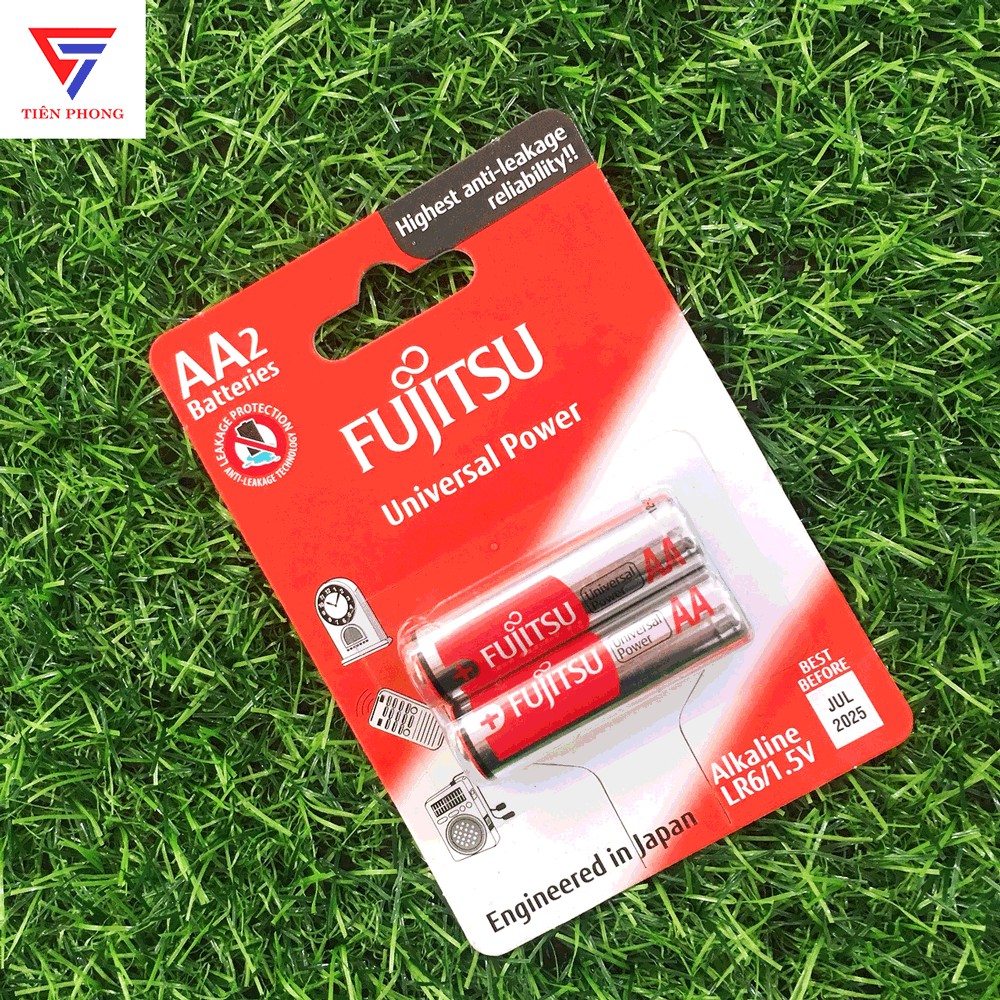 [LOẠI TỐT] Pin tiểu AA Fujitsu Alkaline LR6 1.5V VỈ 2 VIÊN chính hãng dung lượng cao