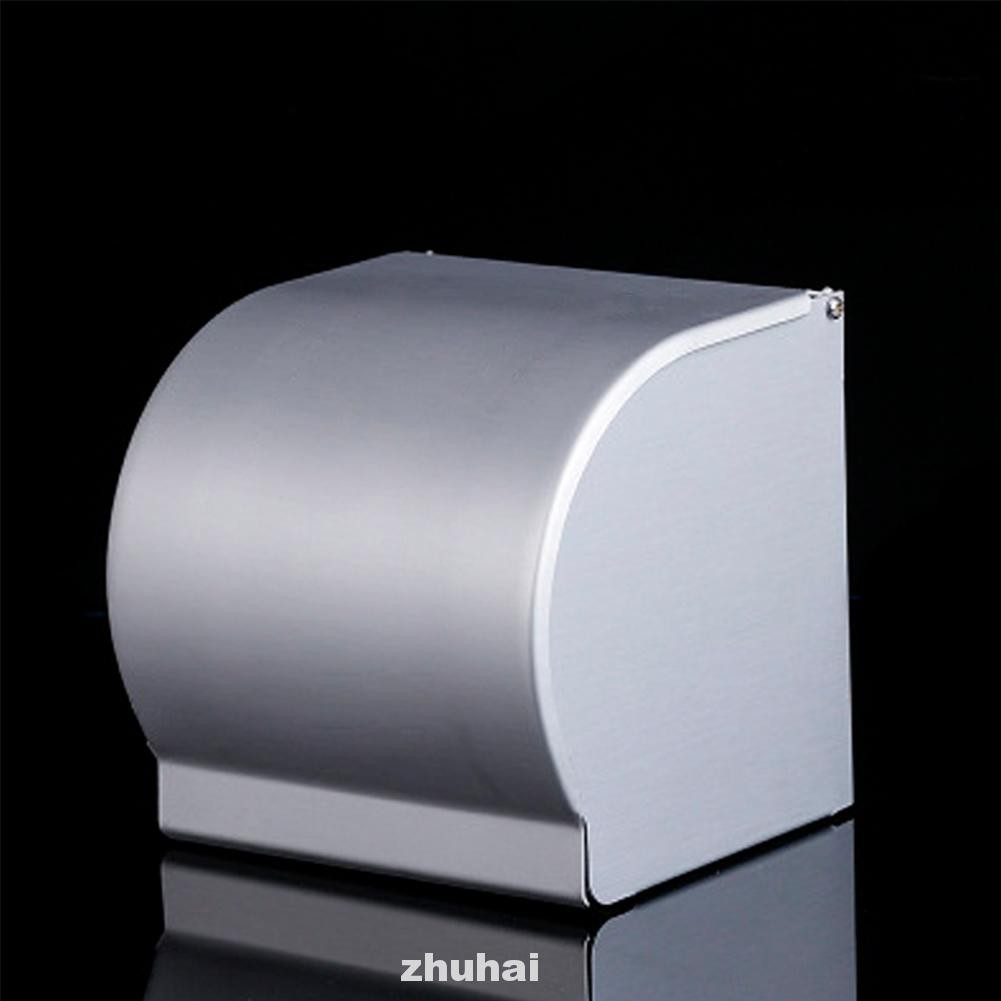 Home Dustproof Bathroom Accessories Modern Tissue Boxes Easy Install Space Aluminum Toilet Paper Holder