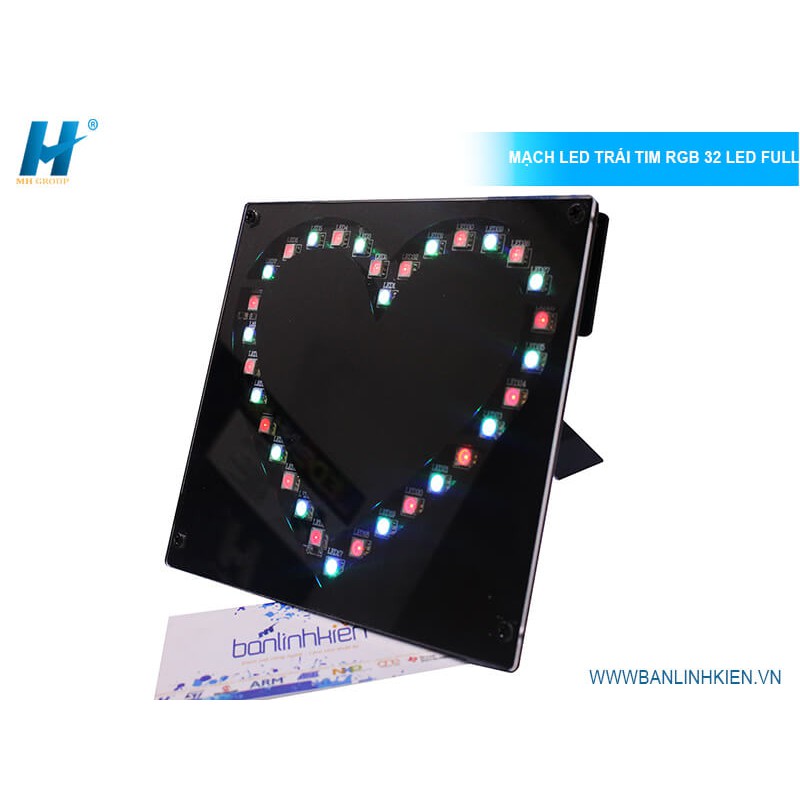 Mạch Led Trái Tim RGB 32 Led Full