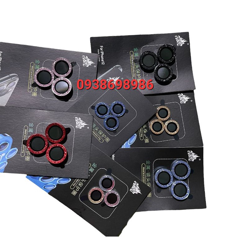 [ iphone 14 ] Bộ dán camera nhũ 7 màu iphone 13 pro max ,13 pro,12 pro max/12/12 pro/12 mini/11 pro max/11/11 pro ( YH )