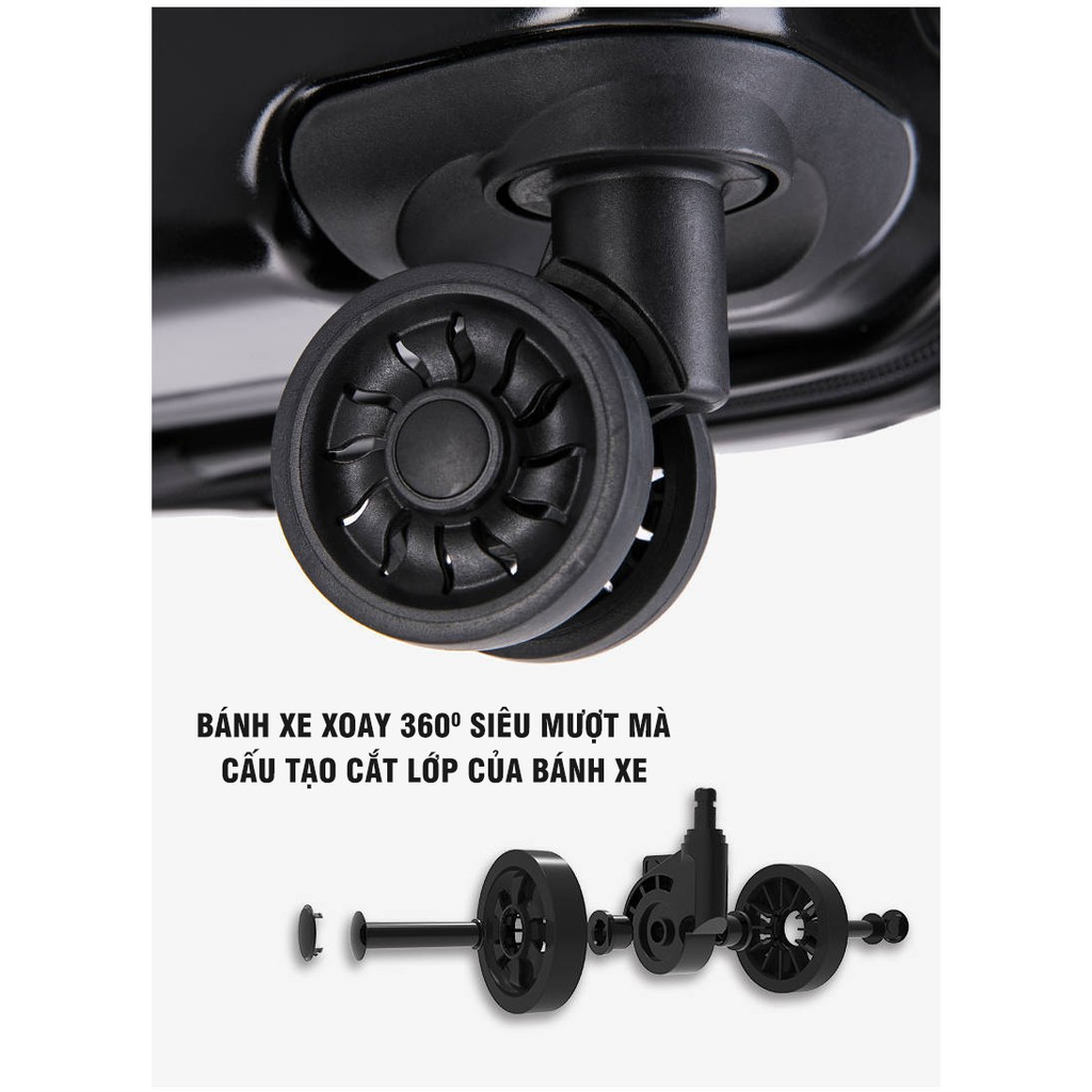 Vali Nhựa Du Lịch Tay Kéo Thời Trang In Hoạ Tiết Hoạt Hình Siêu Cool Ngầu Ulzzang Phong Cách Đường Phố Nhiều Size L038