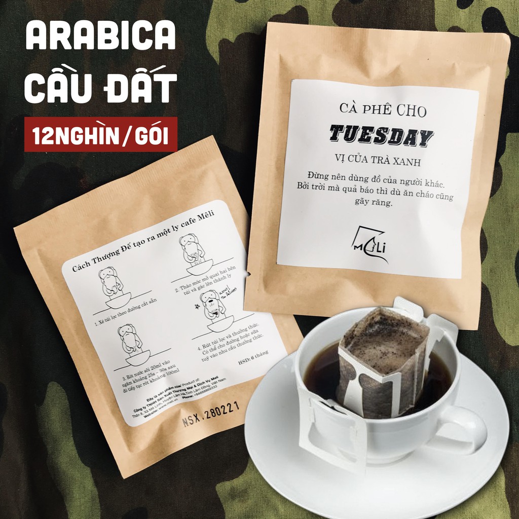 Cà Phê Phin Giấy Arabica Và Robusta Tiện Dụng Nguyên Chất 100%