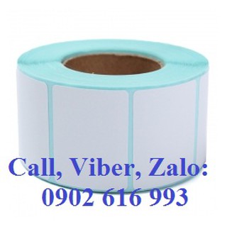 Giấy in tem dán ly trà sữa 40x30mm, cuộn 30m - Giấy decal nhiệt 40x30mm