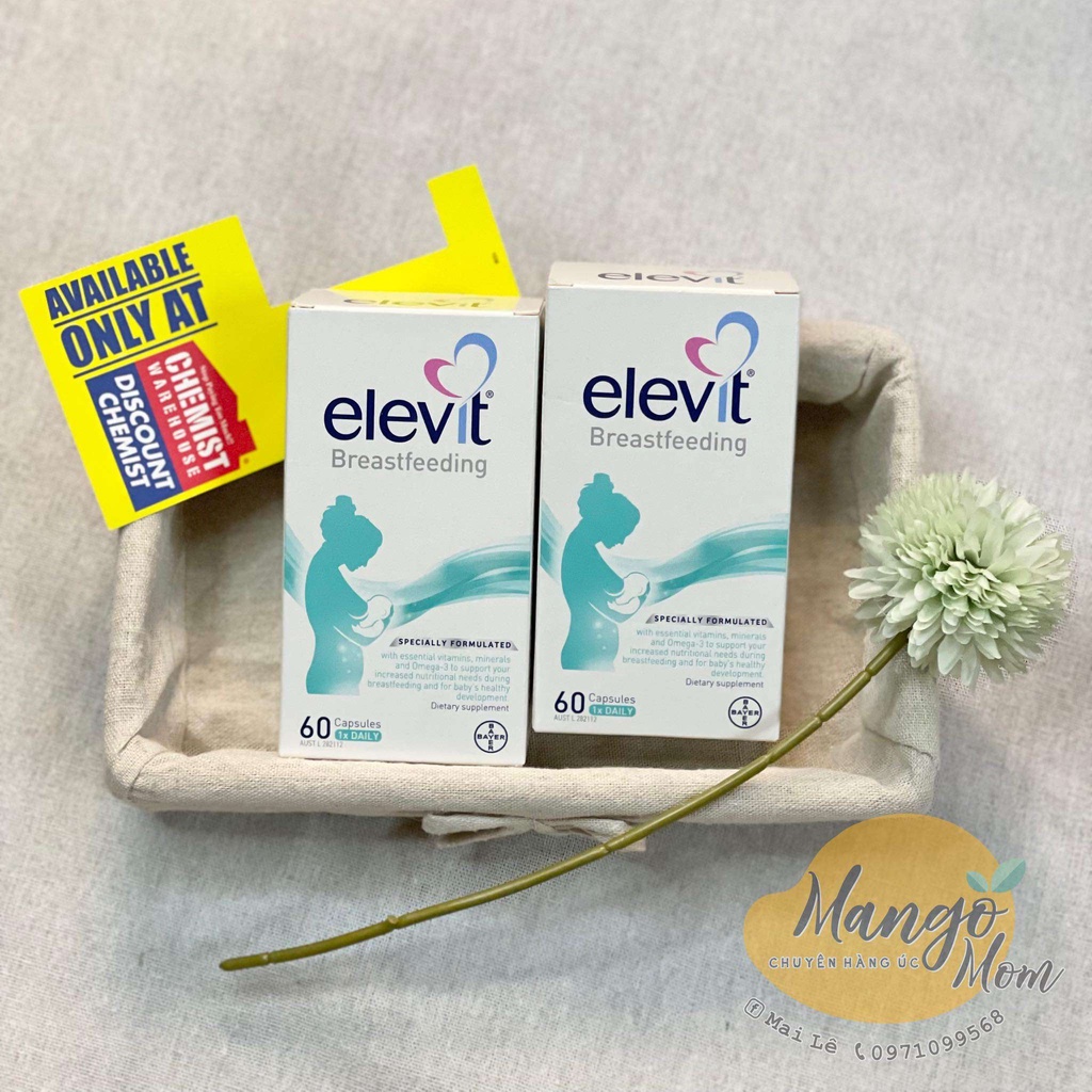 - Elevit Bú Breastfeeding 60 viên Úc - Vitamin tổng hợp cho mẹ sau sinh