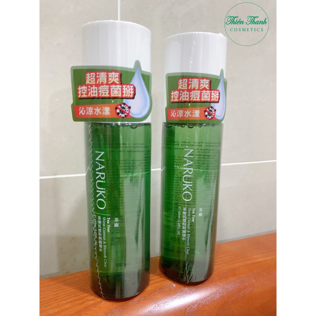 Toner nước hoa hồng Naruko trà tràm Tea Tree Shine Control and Blemish Clear Toner 150ml (Bản Đài)