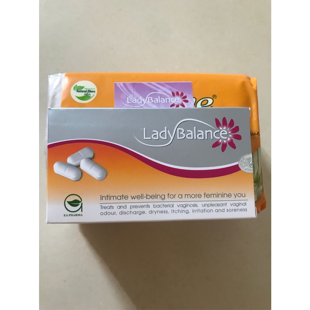 LADYBALANCE - Men vi sinh, viên lợi khuẩn cho phụ nữ, bà bầu nhập khẩu Đan Mạch (12 viên/hộp)