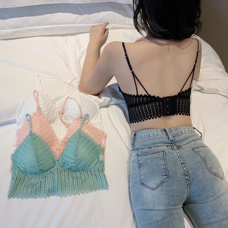 ♥️ Áo Lót Nữ ♥️ A384 Áo bra cosset ren cao cấp bralette cài sau có mút ngực
