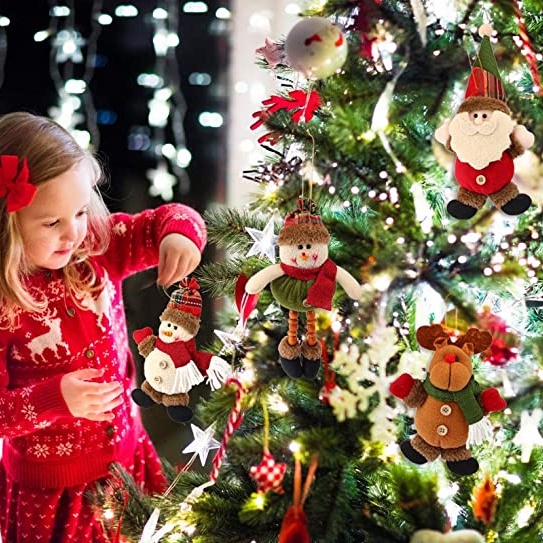 Phụ Kiện Treo Trang Trí Cây Thông Giáng Sinh Hình Ông Già Noel / Người Tuyết