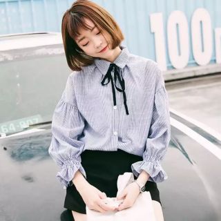 Áo sơmi dài tay, somi kiểu, áo somi nữ đẹp, áo kẻ sọc SM45
