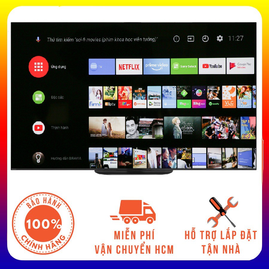 [GIAO MIỄN PHÍ HCM] - Android Tivi OLED 4K HDR Sony 65 inch KD-65A9G - Hàng Chính Hãng