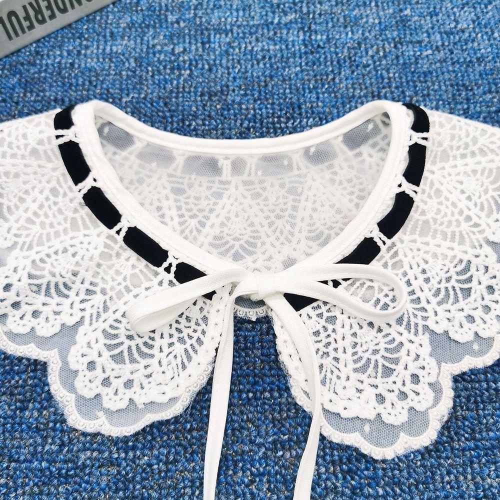 Cổ Áo Sơ Mi Giả Phối Ren Có Thể Tháo Rời Thời Trang