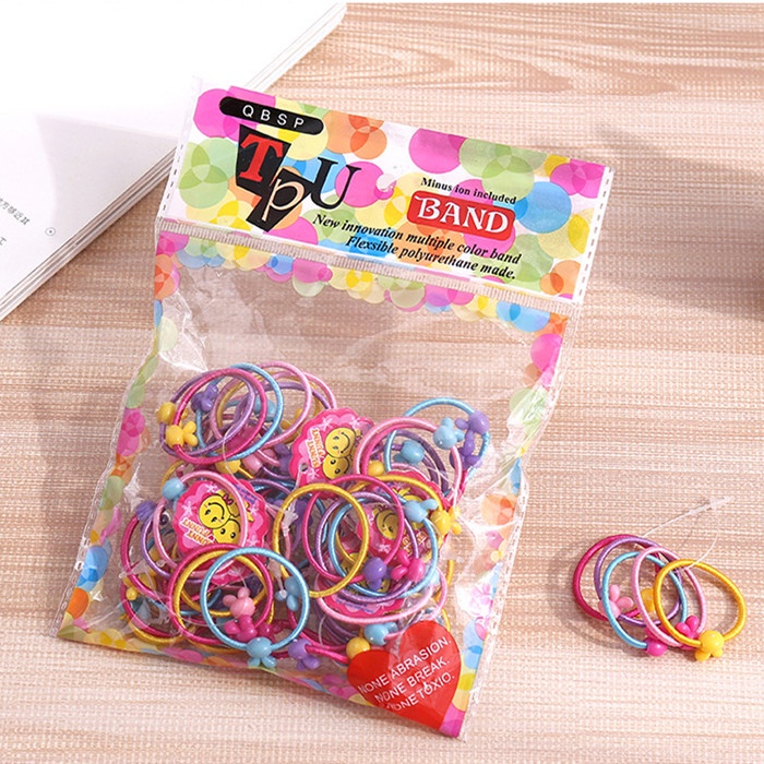 Dây Buộc Tóc Cao Su Co Giãn Kiểu Dáng Hoạt Hình Dễ Thương Cho Bé Gái