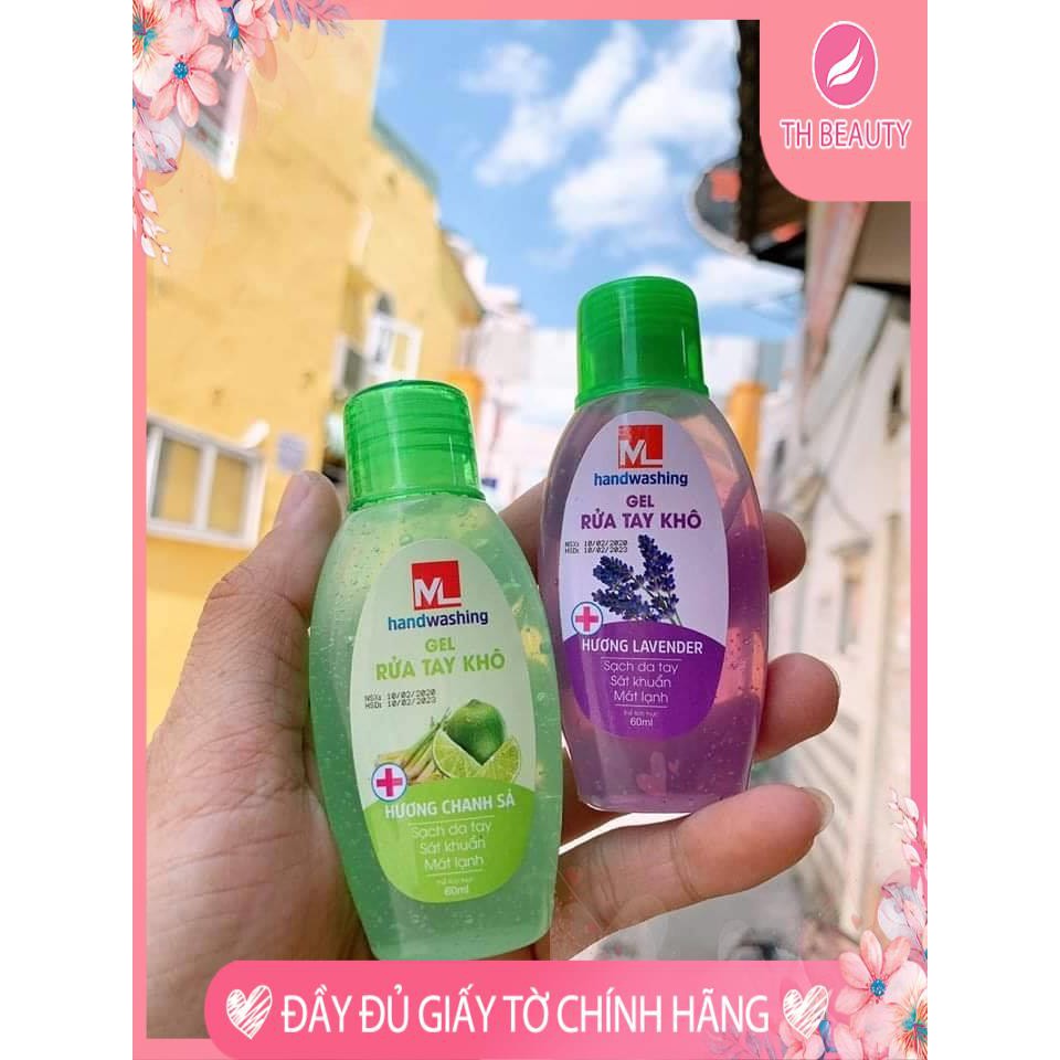 &lt;THẬT 100%&gt; Gel rửa tay khô sát khuẩn Mini 60ml