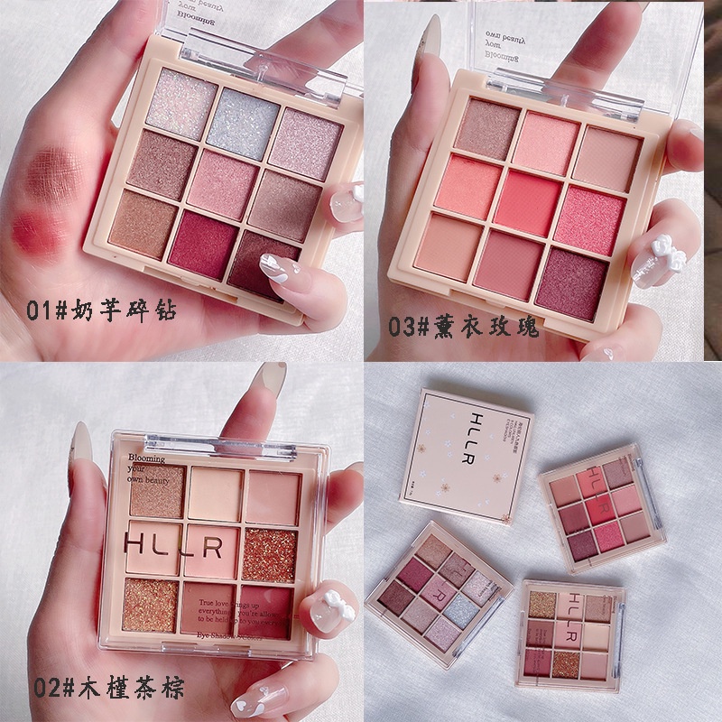 [Hàng mới về] Bảng phấn mắt 9 màu tông đất màu lì và nhũ ánh ngọc trai mới