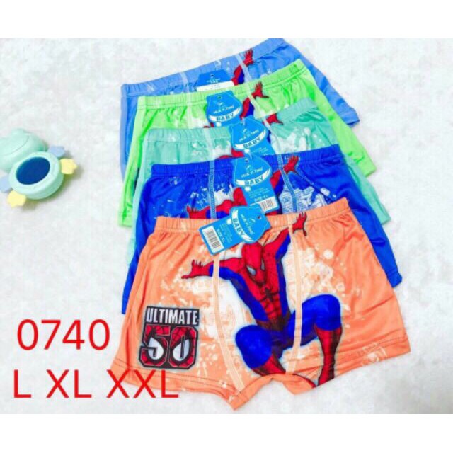 Quần chip đùi người nhện bé trai 2-6 tuổi MS0725