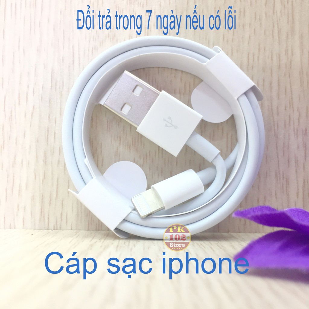 Dây Cáp Sạc iphone Lightning CHÍNH HÃNG Foxcom Dùng Cho Các Dòng iphone.Bảo hành 1 tháng LIGHTNING dài 1M (Pk 102 store)